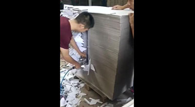 双片糊箱机下压合式3